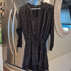 Rails Black Leopard Print Dress
